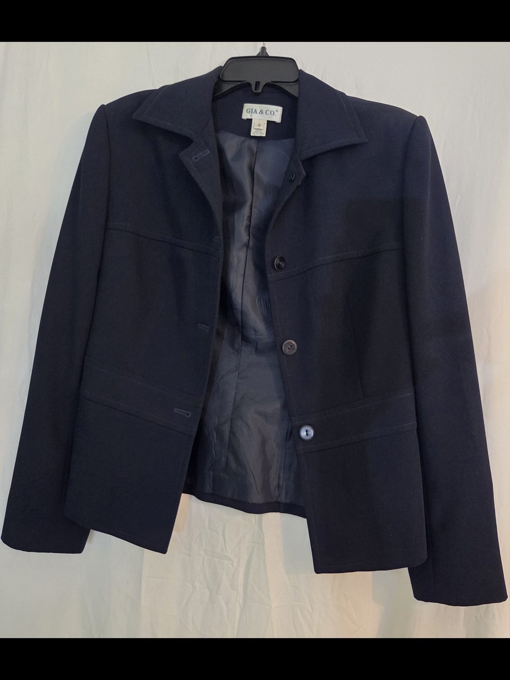 Women's Navy Structured Blazer